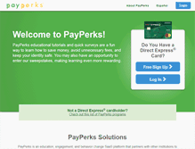 Tablet Screenshot of payperks.com